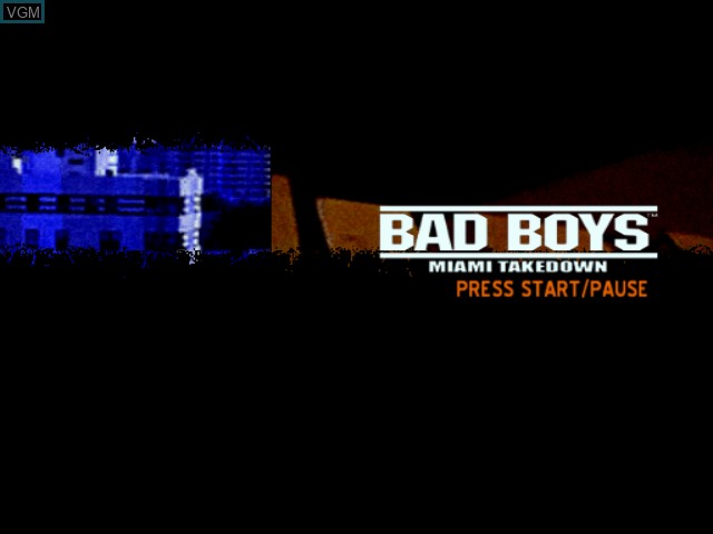 Image de l'ecran titre du jeu Bad Boys - Miami Takedown sur Nintendo GameCube