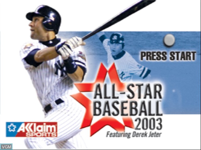 Image de l'ecran titre du jeu All-Star Baseball 2003 sur Nintendo GameCube