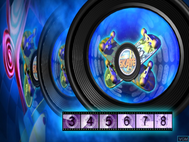 Image de l'ecran titre du jeu Disney's Extreme Skate Adventure sur Nintendo GameCube