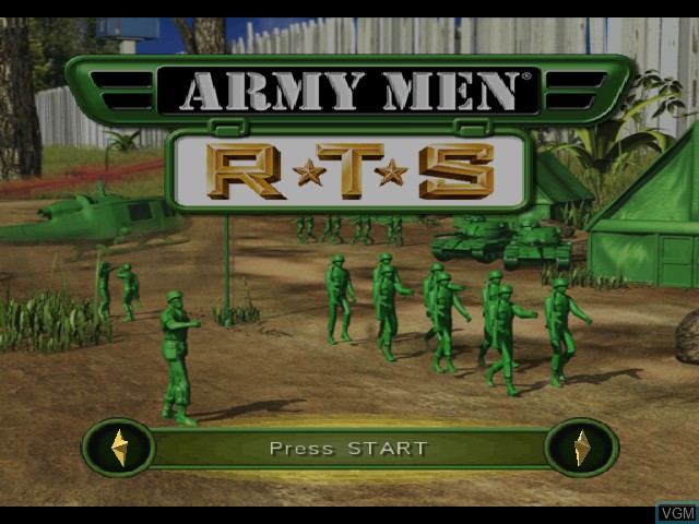 Image de l'ecran titre du jeu Army Men - RTS sur Nintendo GameCube