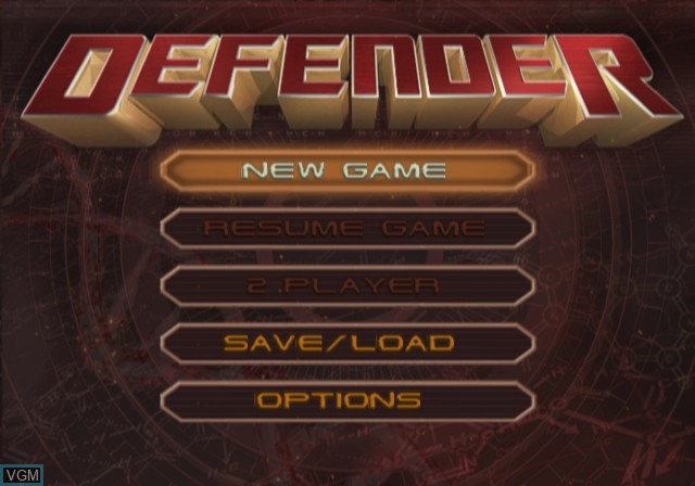 Image de l'ecran titre du jeu Defender sur Nintendo GameCube