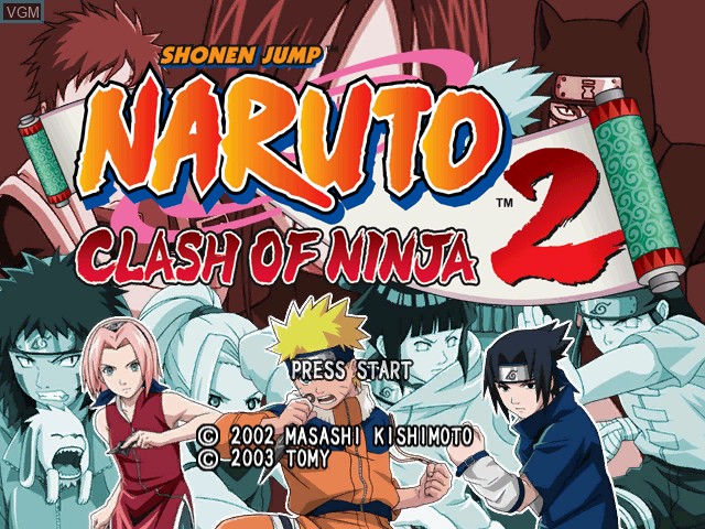 Image de l'ecran titre du jeu Naruto - Clash of Ninja 2 sur Nintendo GameCube
