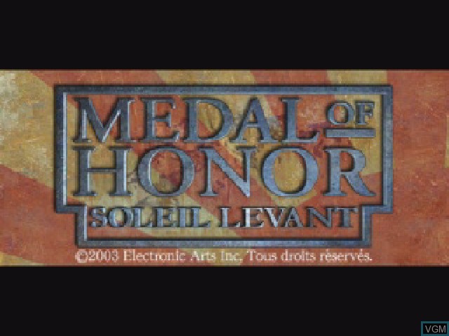 Image de l'ecran titre du jeu Medal of Honor - Soleil Levant sur Nintendo GameCube