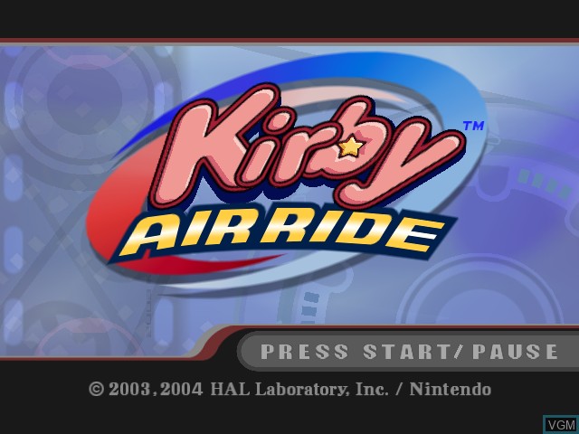 Image de l'ecran titre du jeu Kirby Air Ride sur Nintendo GameCube