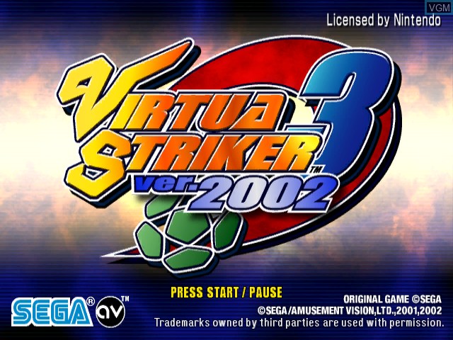 Image de l'ecran titre du jeu Virtua Striker 3 Ver.2002 sur Nintendo GameCube