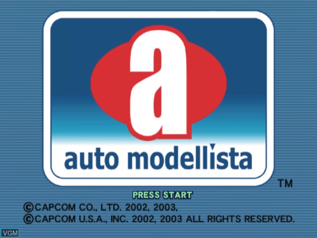 Image de l'ecran titre du jeu Auto Modellista - U.S.-tuned sur Nintendo GameCube
