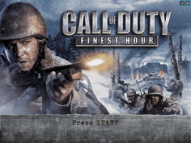 Image de l'ecran titre du jeu Call of Duty - Finest Hour sur Nintendo GameCube