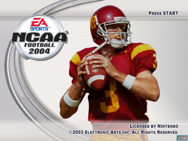 Image de l'ecran titre du jeu NCAA Football 2004 sur Nintendo GameCube