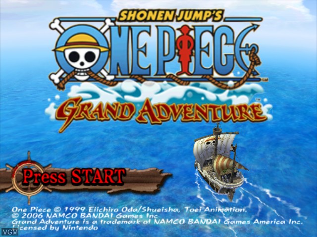 Image de l'ecran titre du jeu One Piece - Grand Adventure sur Nintendo GameCube