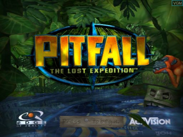 Image de l'ecran titre du jeu Pitfall - The Lost Expedition sur Nintendo GameCube