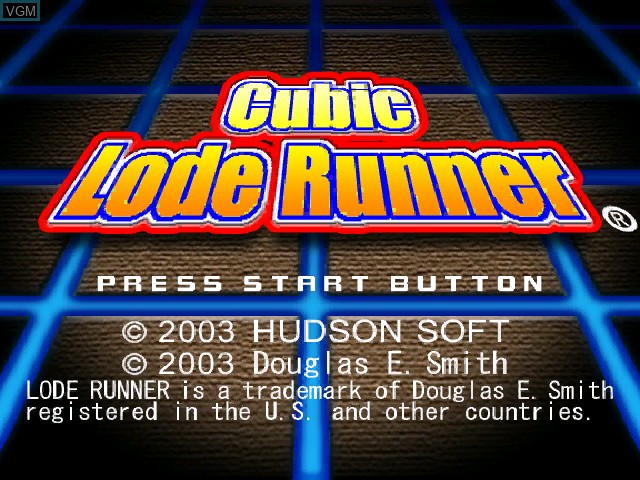 Image de l'ecran titre du jeu Hudson Selection Vol. 1 - Cubic Lode Runner sur Nintendo GameCube