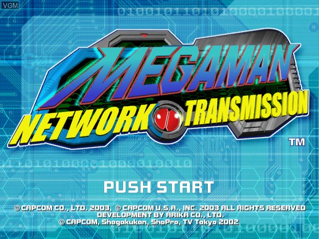 Image de l'ecran titre du jeu Mega Man Network Transmission sur Nintendo GameCube