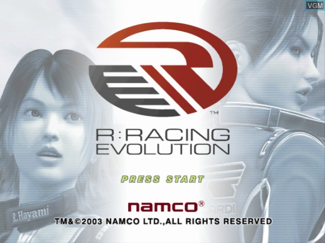 Image de l'ecran titre du jeu R - Racing Evolution sur Nintendo GameCube