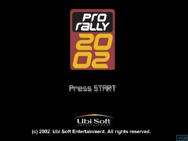 Image de l'ecran titre du jeu Pro Rally sur Nintendo GameCube