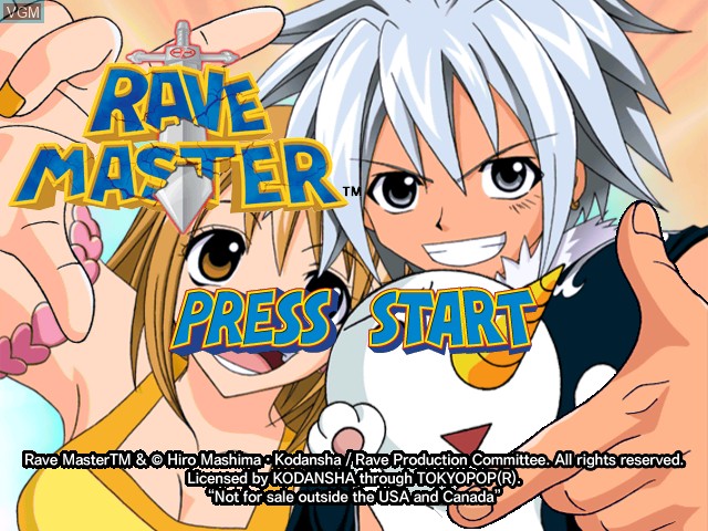 Image de l'ecran titre du jeu Rave Master sur Nintendo GameCube