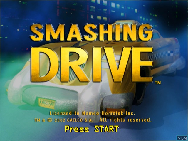 Image de l'ecran titre du jeu Smashing Drive sur Nintendo GameCube