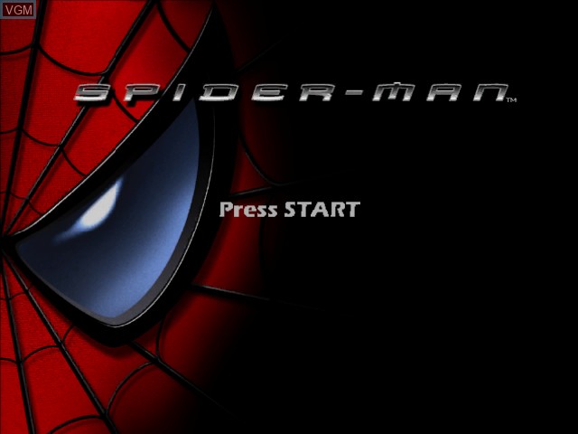 Image de l'ecran titre du jeu Spider-Man - The Movie sur Nintendo GameCube