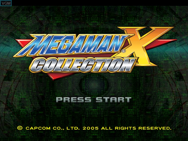 Image de l'ecran titre du jeu Mega Man X Collection sur Nintendo GameCube