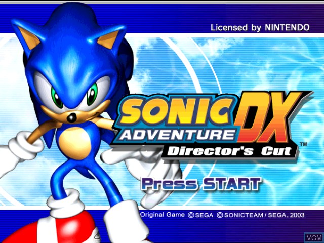 Image de l'ecran titre du jeu Sonic Adventure DX - Director's Cut sur Nintendo GameCube