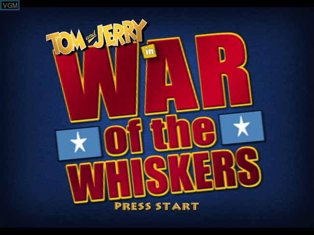 Image de l'ecran titre du jeu Tom & Jerry in War of the Whiskers sur Nintendo GameCube