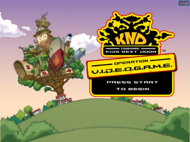 Image de l'ecran titre du jeu Codename - Kids Next Door - Operation V.I.D.E.O.G.A.M.E. sur Nintendo GameCube