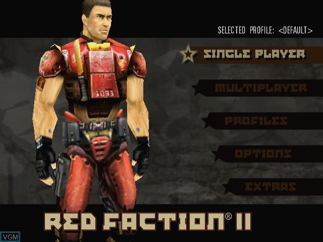 Image de l'ecran titre du jeu Red Faction II sur Nintendo GameCube