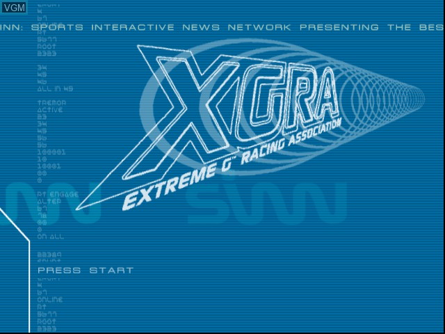 Image de l'ecran titre du jeu XGRA - Extreme-G Racing Association sur Nintendo GameCube