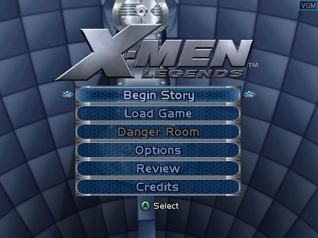 Image de l'ecran titre du jeu X-Men Legends sur Nintendo GameCube