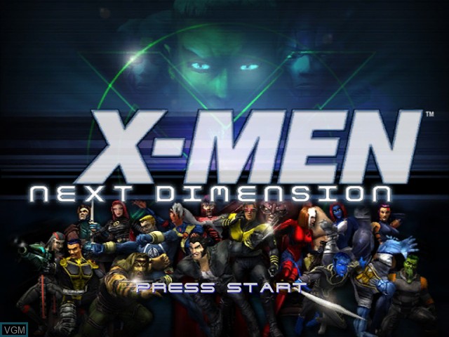 Image de l'ecran titre du jeu X-Men - Next Dimension sur Nintendo GameCube