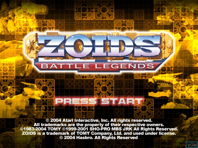 Image de l'ecran titre du jeu Zoids - Battle Legends sur Nintendo GameCube