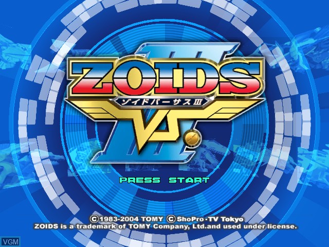 Image de l'ecran titre du jeu Zoids Vs. III sur Nintendo GameCube