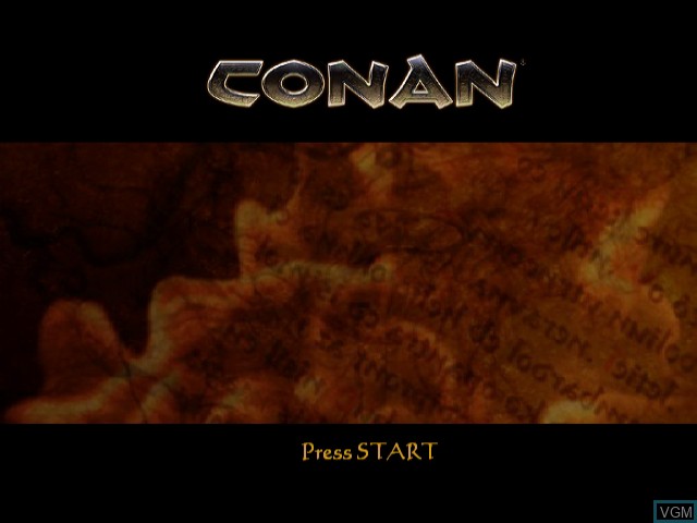 Image de l'ecran titre du jeu Conan sur Nintendo GameCube