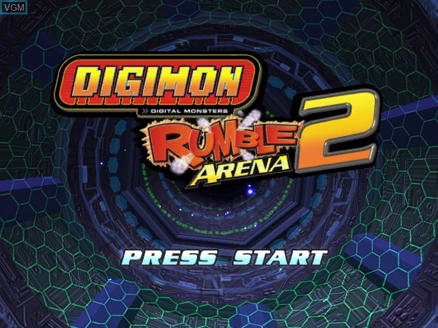 Image de l'ecran titre du jeu Digimon Rumble Arena 2 sur Nintendo GameCube