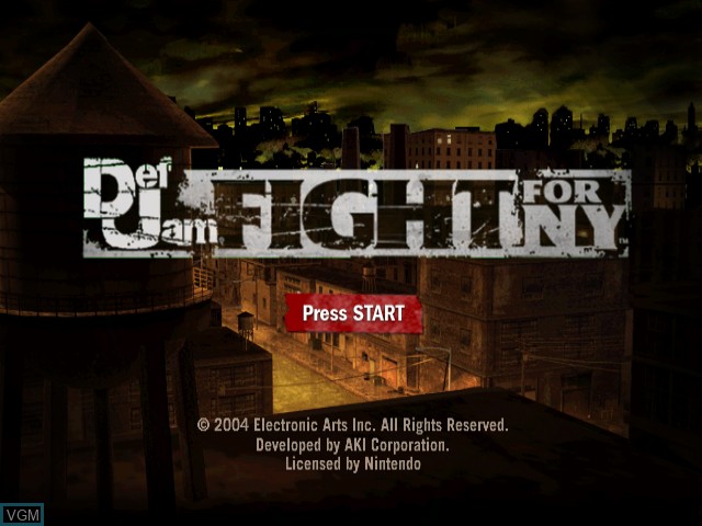 Image de l'ecran titre du jeu Def Jam - Fight for NY sur Nintendo GameCube