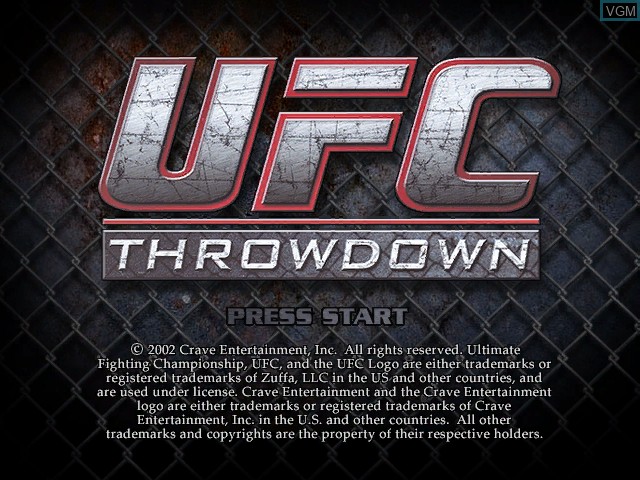 Image de l'ecran titre du jeu Ultimate Fighting Championship - Throwdown sur Nintendo GameCube