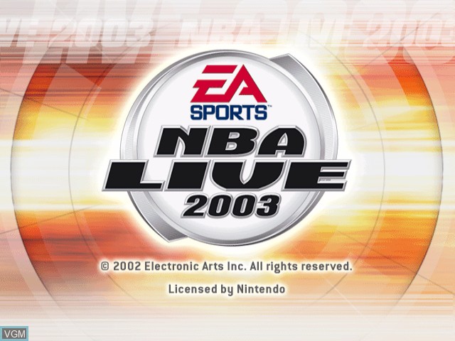 Image de l'ecran titre du jeu NBA Live 2003 sur Nintendo GameCube