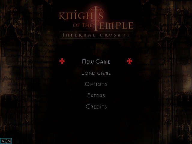 Image de l'ecran titre du jeu Knights of the Temple - Infernal Crusade sur Nintendo GameCube