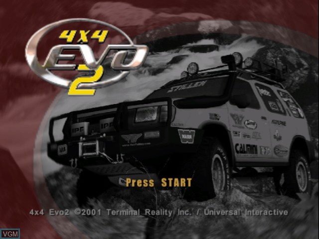 Image de l'ecran titre du jeu 4x4 EVO 2 sur Nintendo GameCube