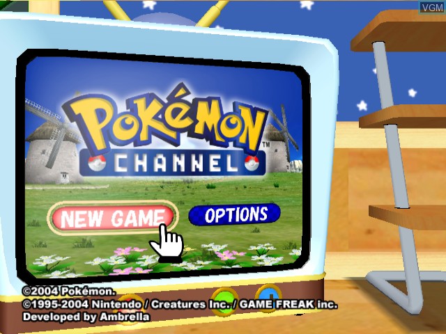 Image de l'ecran titre du jeu Pokemon Channel sur Nintendo GameCube
