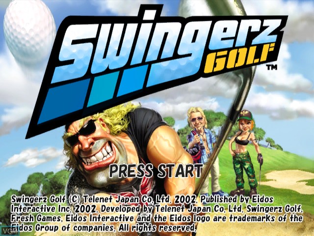 Image de l'ecran titre du jeu Swingerz Golf sur Nintendo GameCube