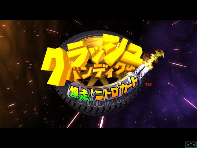 Image de l'ecran titre du jeu Crash Bandicoot Bakusou! Nitro Kart sur Nintendo GameCube