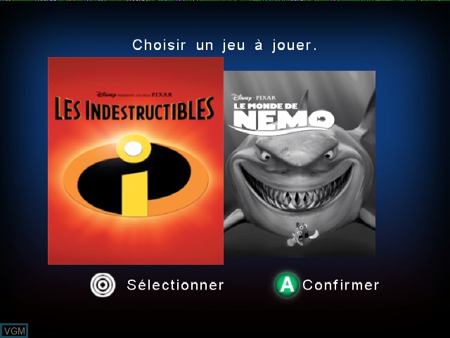 Image de l'ecran titre du jeu 2 Games in 1 - Les Indestructibles + Le Monde de Nemo sur Nintendo GameCube
