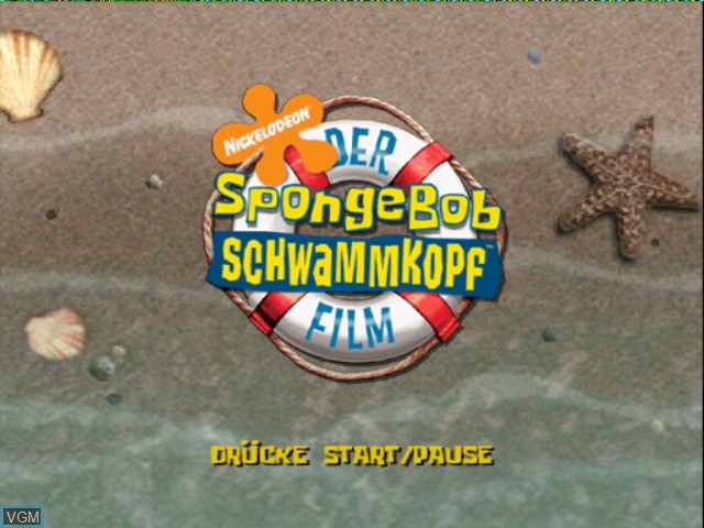 Image de l'ecran titre du jeu SpongeBob Schwammkopf - Der Film sur Nintendo GameCube