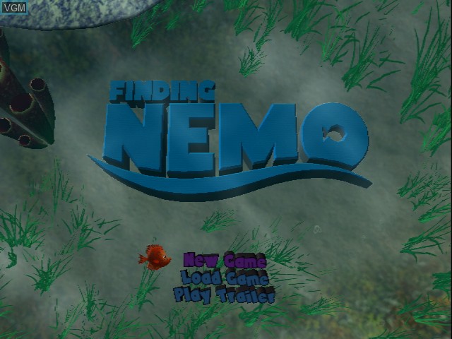 Image de l'ecran titre du jeu Finding Nemo sur Nintendo GameCube