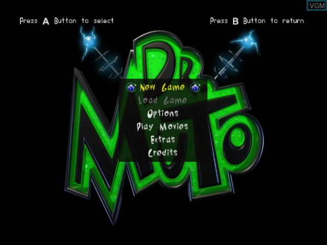 Image de l'ecran titre du jeu Dr. Muto sur Nintendo GameCube