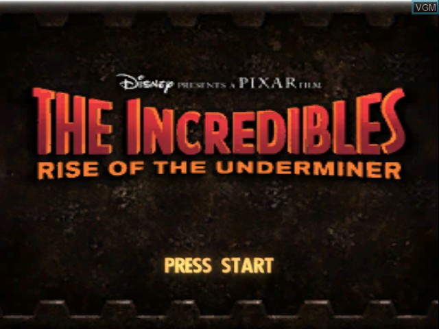 Image de l'ecran titre du jeu Incredibles, The - Rise of the Underminer sur Nintendo GameCube