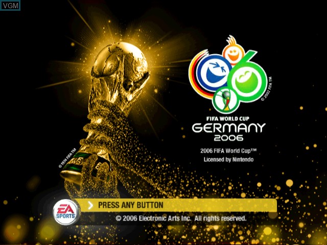 Image de l'ecran titre du jeu FIFA World Cup Germany 2006 sur Nintendo GameCube
