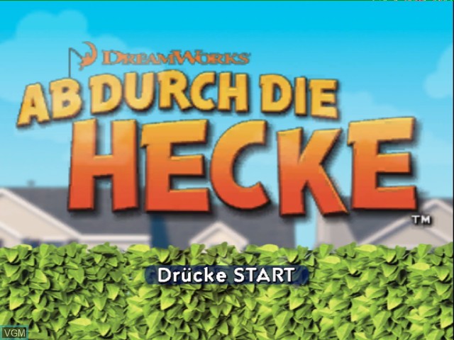 Image de l'ecran titre du jeu Ab durch die Hecke sur Nintendo GameCube