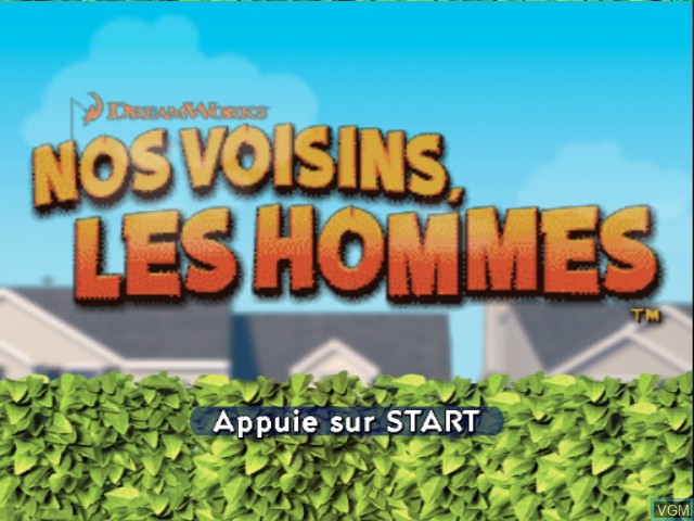 Image de l'ecran titre du jeu Nos Voisins, les Hommes sur Nintendo GameCube