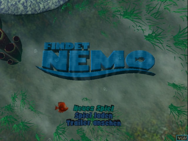 Image de l'ecran titre du jeu Findet Nemo sur Nintendo GameCube